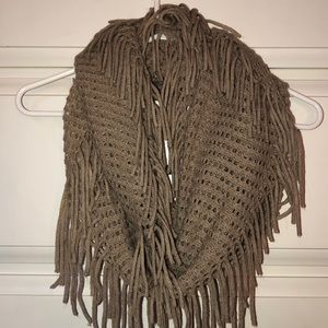 Taupe Fringe Scarf